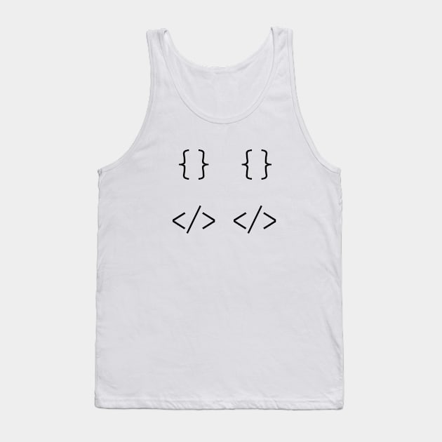 Code - Curly Braces and Tags Tank Top by dev-tats